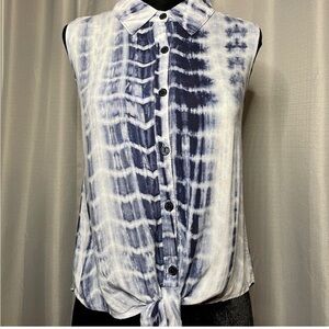Indigo Shibori Tie Dye Button-up